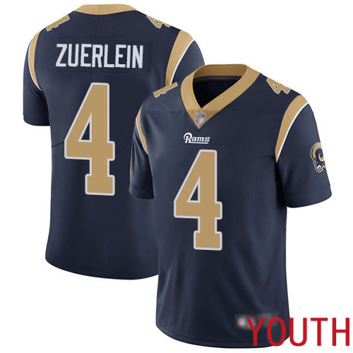 Los Angeles Rams Limited Navy Blue Youth Greg Zuerlein Home Jersey NFL Football #4 Vapor Untouchable